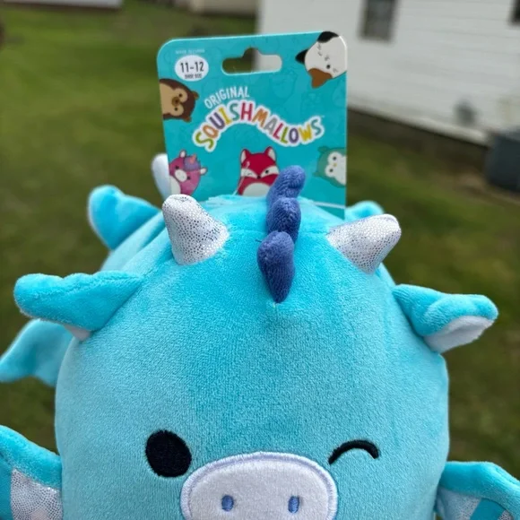 Squishmallow Slippers Tatiana The Dragon Kids Size 11-12 - Picture 3 of 4